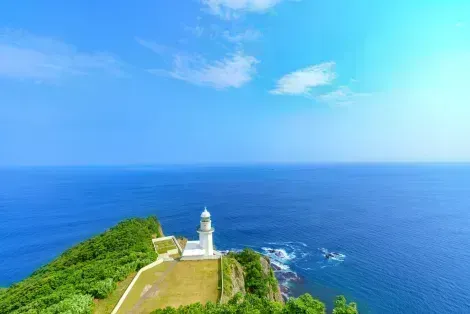 Cap Chikyuu-misaki à Muroran, vue sur mer, Hokkaido