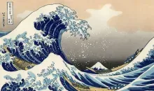 The famous Grand Blue Wave off Kanagawa by Hokusai Katsushika, after 36 drunk Mount Fuji, is a perfect example of ukiyo-e, or the image of a transient world and floating.