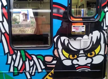 Shoki - a demon-quelling hero god, Gotsu Station, Shimane Prefecture Shoki - a demon-quelling hero god, Gotsu Station, Shimane Prefecture