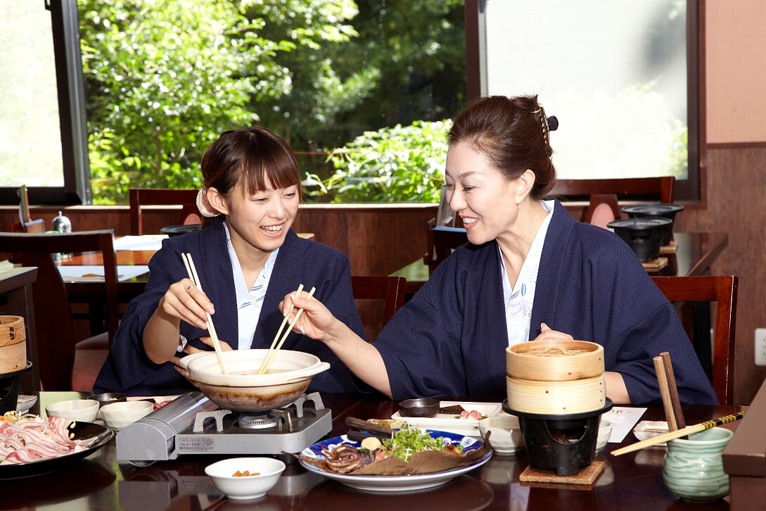 Enjoy a traditional Japanese dinner in your ryokan