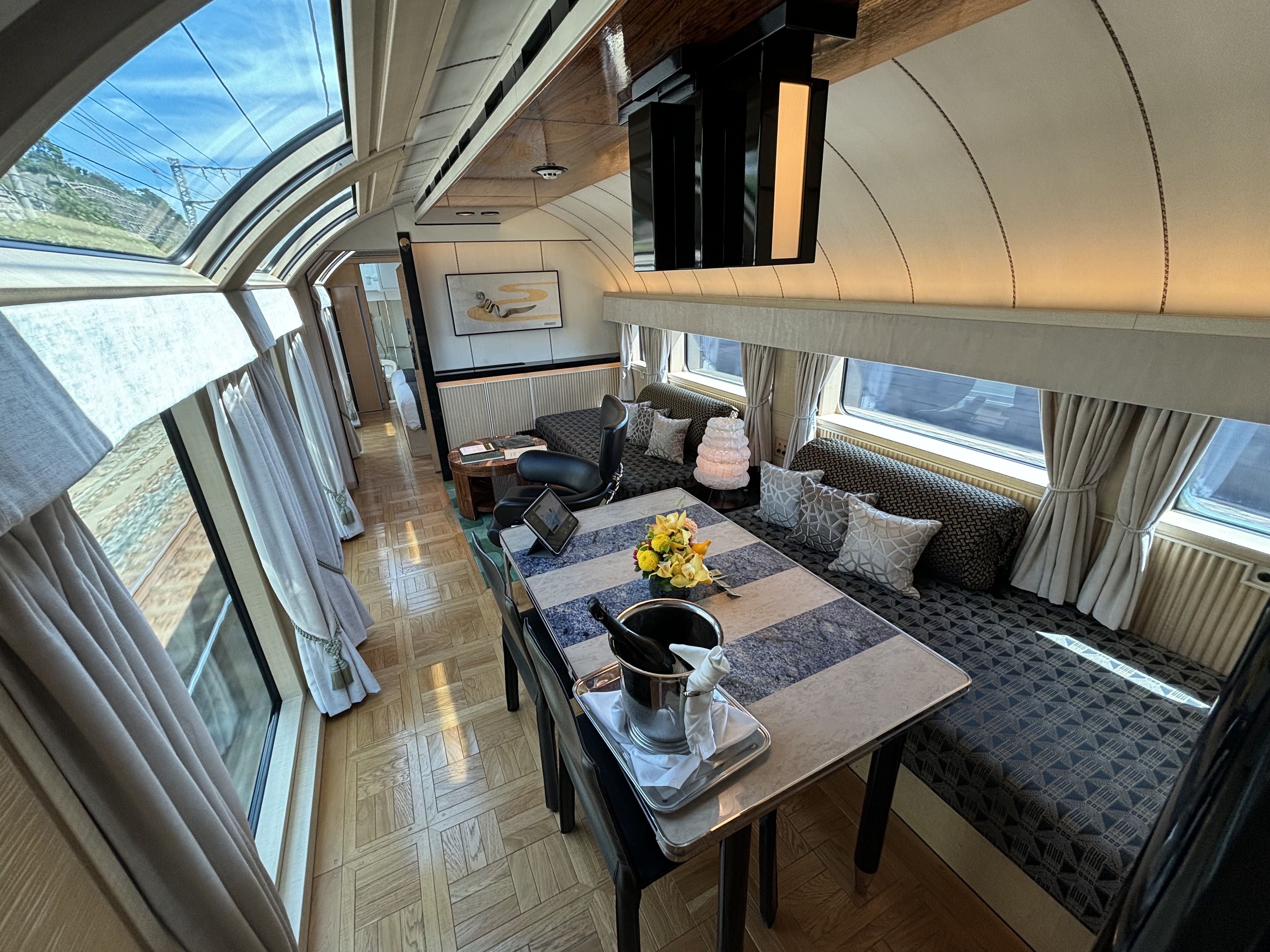 The Suite on the Twilight Express Mizukaze train The Suite on the Twilight Express Mizukaze train