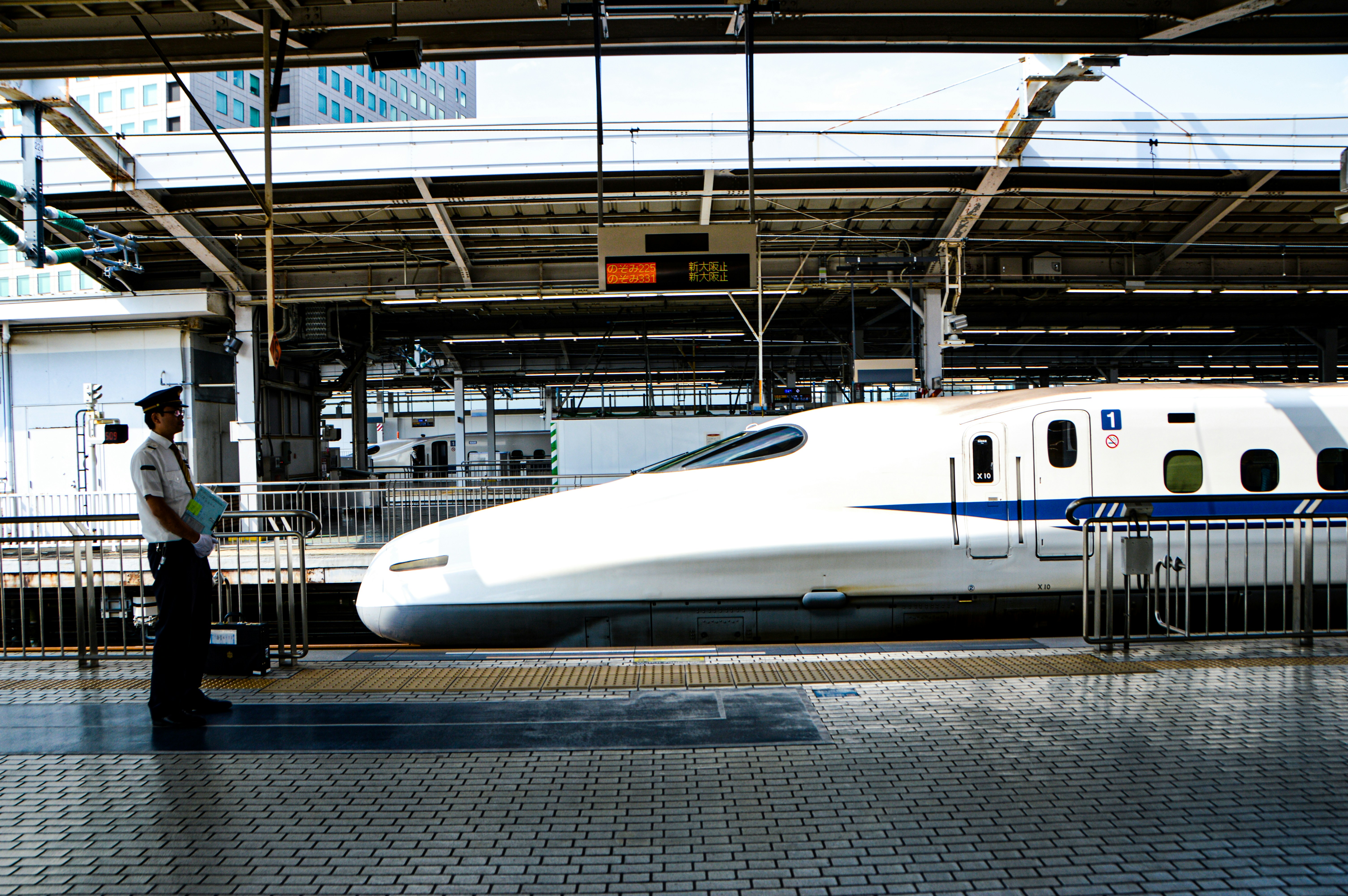 Jrailpass Shinkansen in train station Shinkansen in train station