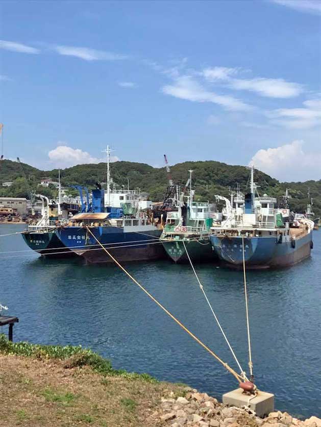 Fishing boats, Ieshima, Japan.