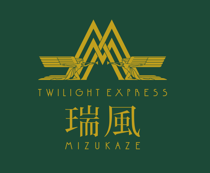 The logo of the new luxury train Twilight Express Mizukaze  The logo of the new luxury train Twilight Express Mizukaze