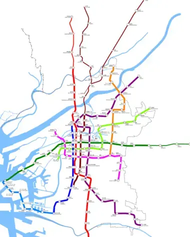 Plan métro Osaka