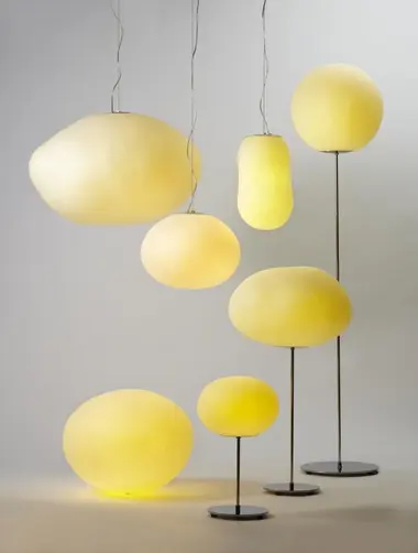 Lampes en papier colorées