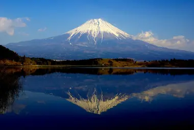 Lac Tanuki & mont Fuji en reflet