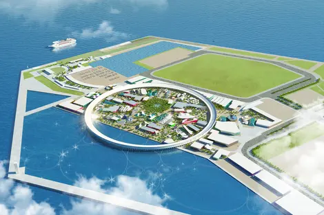 Yumeshima artificial island, the site of Expo 2025 Osaka