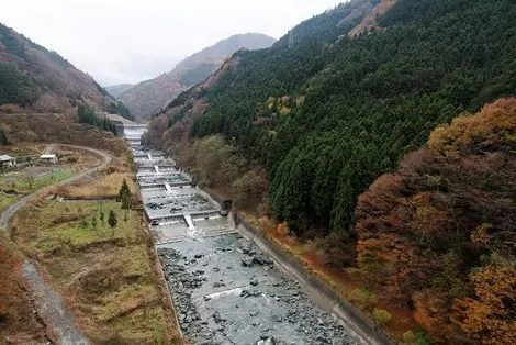 La rivière Oboke dans la vallée d'Iya à l'automne.