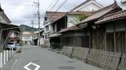 Une rue traditionnelle de Saijo, à l'est d'Hiroshima