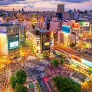 Worldwide famous Shibuya crossing, Tokyo