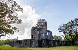 Le célèbre Dôme de Genbaku d'Hiroshima ayant survécu à la bombe atomique