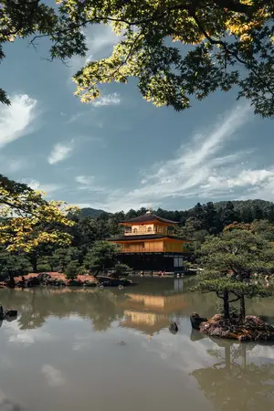 Pond in front of Kinkakuji Temple, Kyoto