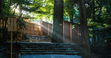 Morning sunlight on Ise Jingu Shrine, Mie Prefecture