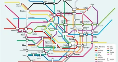 Mappa della metropolitana di Tokyo.