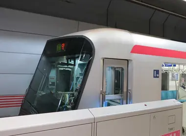 All stations on the Tsukuba Express Line have safety barriers on the platforms All stations on the Tsukuba Express Line have safety barriers on the platforms