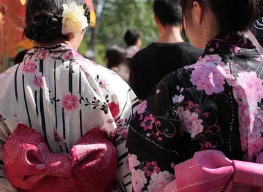 Wearing yukata to Hanami Wearing yukata to Hanami