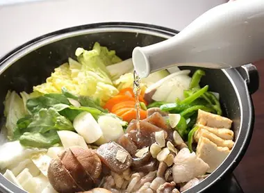 Bishu nabe, a stew made with sake Bishu nabe, a stew made with sake