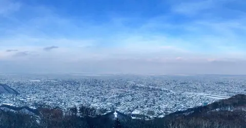 Vue depuis le sommet du mont Moiwa