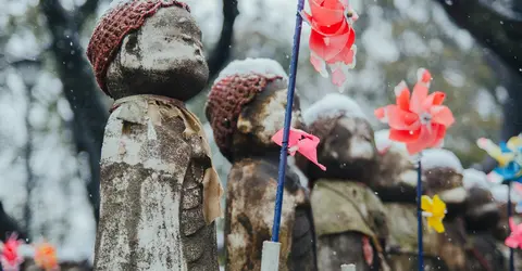 Bouddha Jizô sous la neige