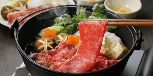 Shabu-shabu hot pot - traditional Japanese cuisine