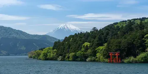 Mount Fuji from Hakone lake