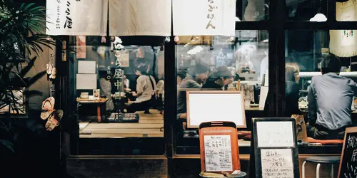 Restaurant with people dining in - Tokyo