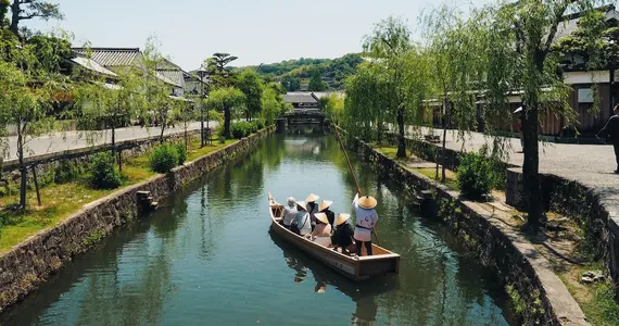 Boat on a canal in Kurashiki